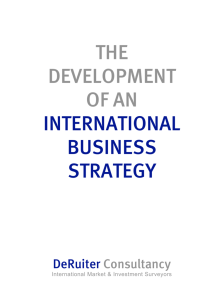 The Development of an International Business Strategy