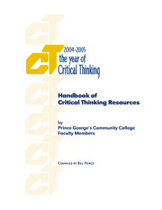 Handbook of Critical Thinking Resources