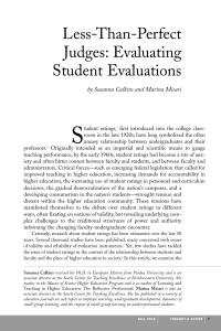 Less-Than-Perfect Judges: Evaluating Student Evaluations