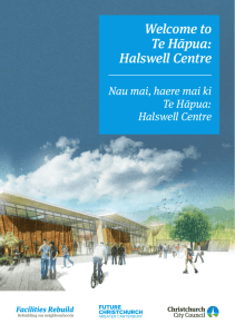 Welcome to Te Hāpua: Halswell Centre