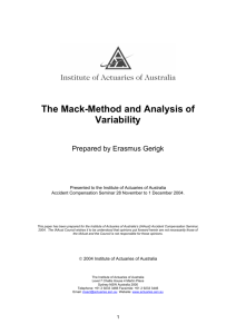 The Mack-Method and Analysis of Variability