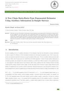 A New Chain Ratio-Ratio-Type Exponential Estimator Using