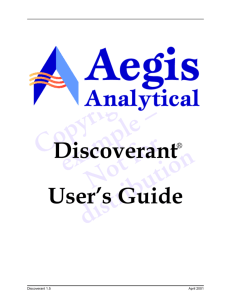 Discoverant User's Guide - Pearson Technical Communication
