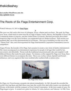 The Roots of Six Flags Entertainment Corp
