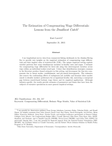 The Estimation of Compensating Wage Differentials
