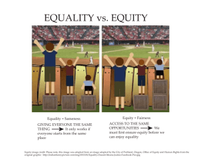 EQUALITY vs. EQUITY