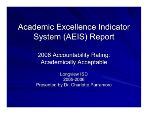 AEIS Report for Longview ISD 2005-2006