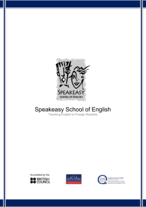 a Brochure now - Speakeasy School of English