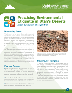 Practicing Environmental Etiquette in Utah's Deserts