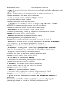 Vocabulary List 30