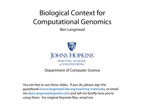 Biological Context - Department of Computer Science