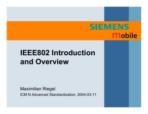 IEEE802 Introduction and Overview