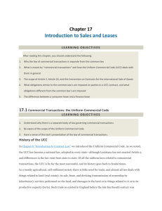 Chapter 17 Introduction to Sales and Leases