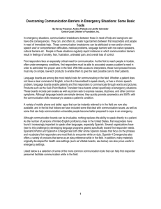 Overcoming Communication Barriers in Emergency Situations