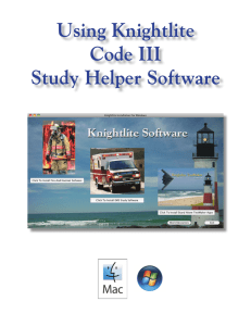 Using Knightlite Code III Study Helper Software