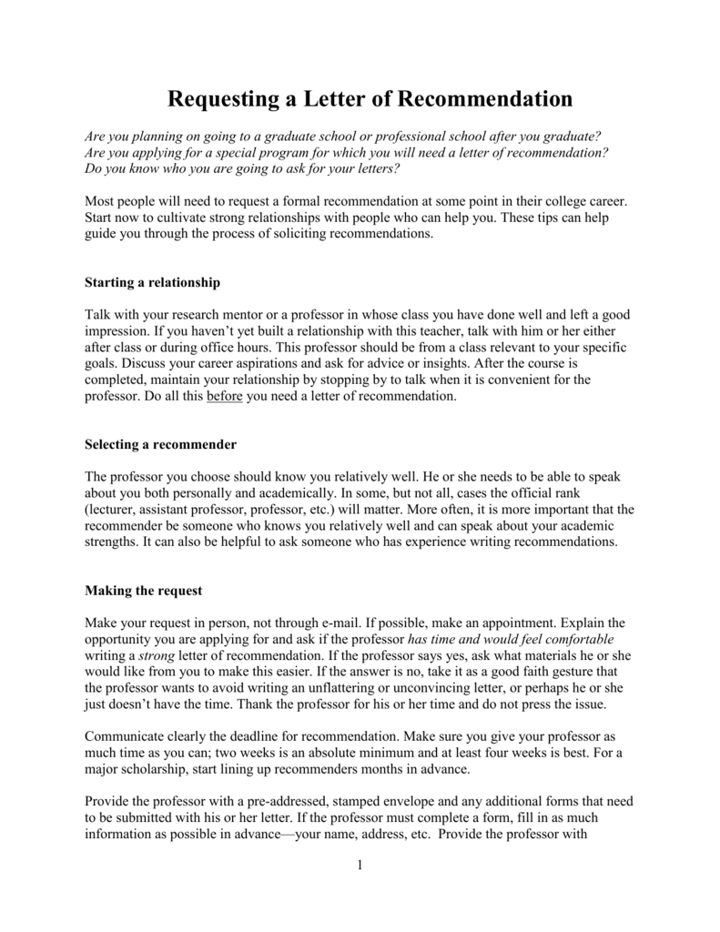 Letter Of Recommendation From Professors from s3.studylib.net