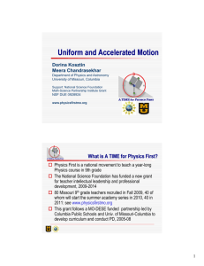 Uniform and Accelerated Motion