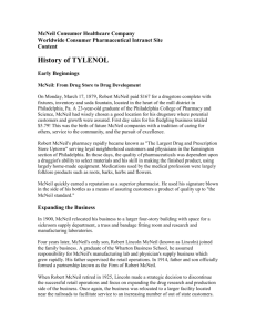 History of TYLENOL - Nancy West Communications