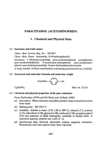 Paracetamol (Acetaminophen) - IARC Monographs on the