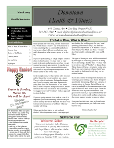 March 2013 - Downtown Health and Fitness