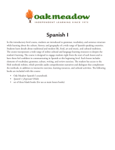 Spanish I - Oak Meadow