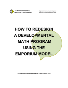 how to redesign a developmental math program using the emporium