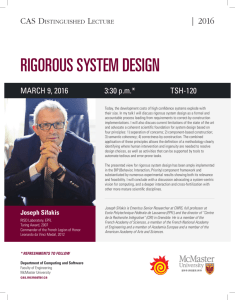 Joseph Sifakis - Rigorous System Design