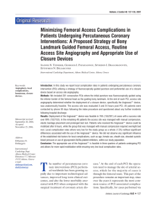 Minimizing Femoral Access Complications in Patients Undergoing