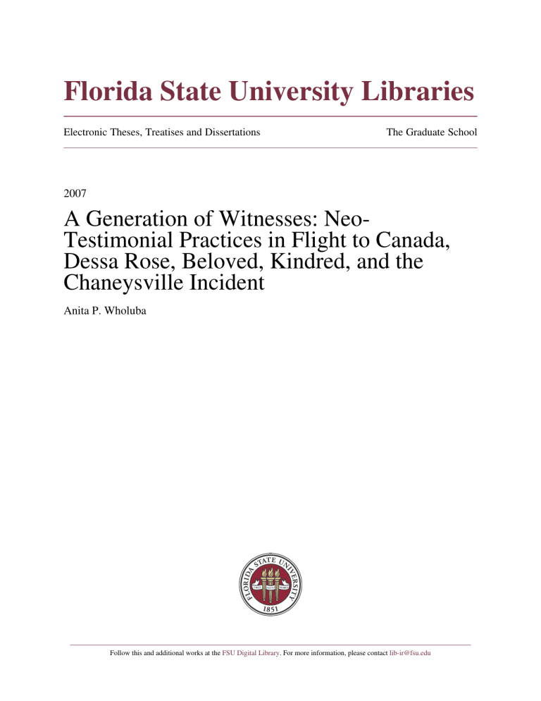 florida state university supplemental essay