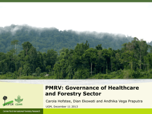PMRV: Governance of Healthcare and Forestry Sector