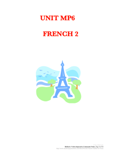 unit mp6 french 2 - Mrs. Watt French 2