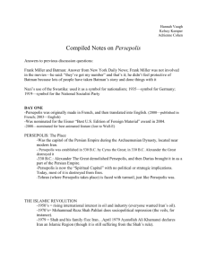 Compiled Notes on Persepolis
