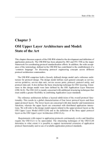Chapter 3 OSI Upper Layer Architecture and Model: State of the Art