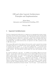 OSI and other Layered Architectures: Principles and Implementation