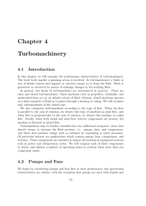 Chapter 4 Turbomachinery