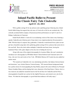 Inland Pacific Ballet to Present the Classic Fairy Tale Cinderella