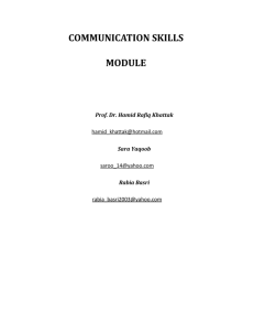 communication skills module - Higher Education Commission