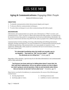 Aging & Communications: Engaging Older People