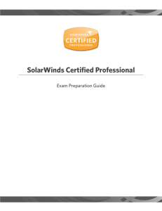 SolarWinds Certified Professional Exam Prep Guide v1.2