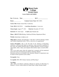 1 Course Policies and Syllabus Day: Wednesday Time: Ref # Room