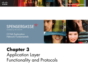 Chapter 3 Application Layer Functionality and Protocols