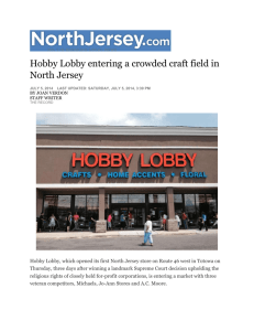 Hobby Lobby entering a crowded craft field in North Jersey