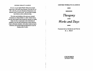 Theogony - CULTURAL STUDIES 101