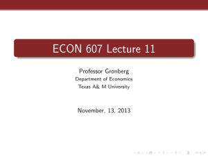 Lecture 11 - Department of – Economics