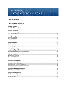 Table of Contents The College of Engineering