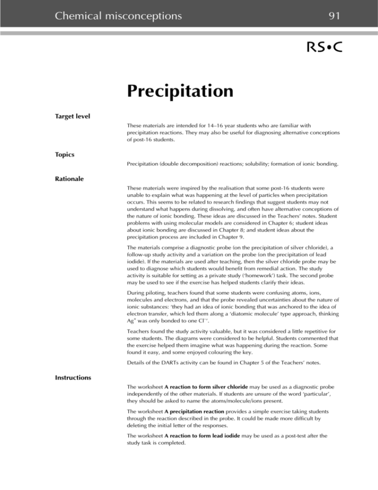 examples of precipitation for a rough draft