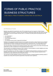 Forms of public practice business structures