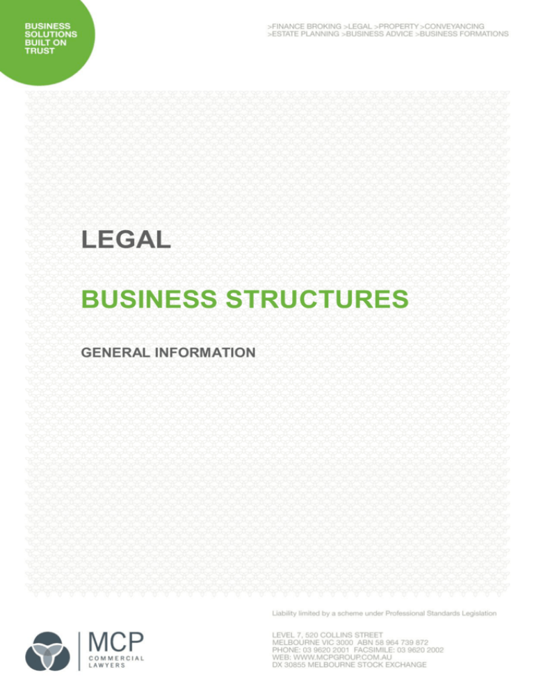 Legal Business Structures