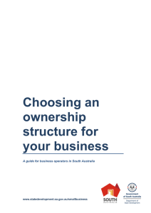 Choosing an ownership structure for your business