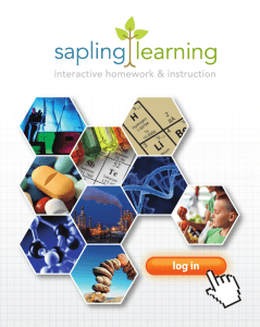 Sapling Learning Informational Brochure